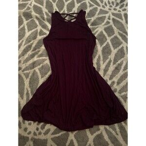 Burgundy Francesca’s Ribbed Swing Dress